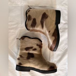 Vintage 1950s Bastien Bros Genuine Fur After Ski Booties